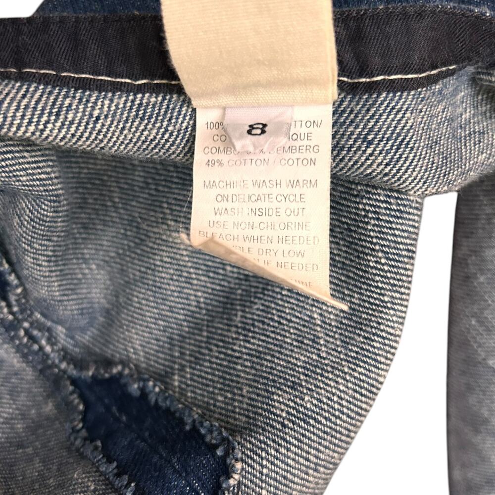 Zero + Maria Cornejo Mia Denim Midi Wrap Dress sz 8 Medium Organic Cotton Blue - Picture 11 of 12